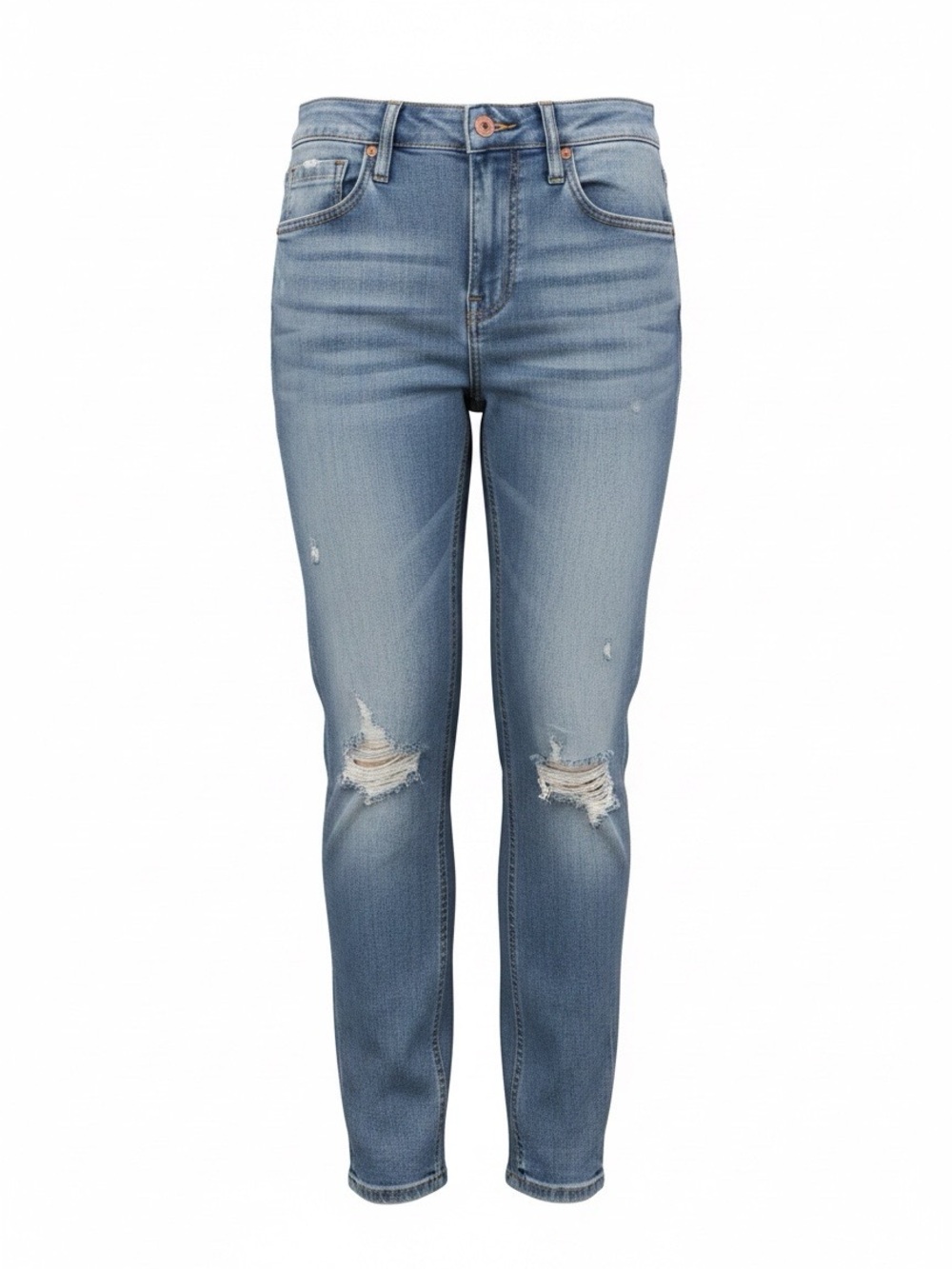 Vigoss Light Blue Distressed Boyfriend Jeans